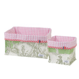 Lindgrün mit Rosa Vichy