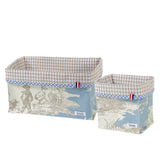 BeigeBlau mit Beigem Vichy