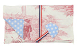 Rosa mit Hellblau-weiß gepunktetes Vichy